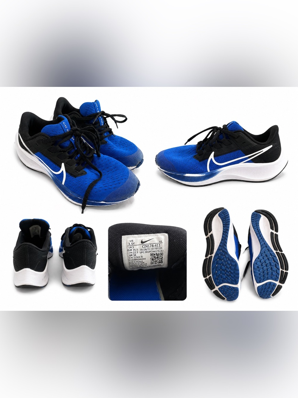Nike Kids Blue and Black Lightweight Running Sneakers